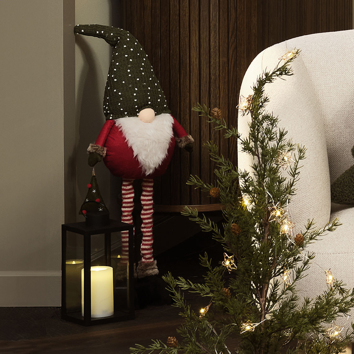 Visoki novogodišnji vilenjak sa podesivim nogama